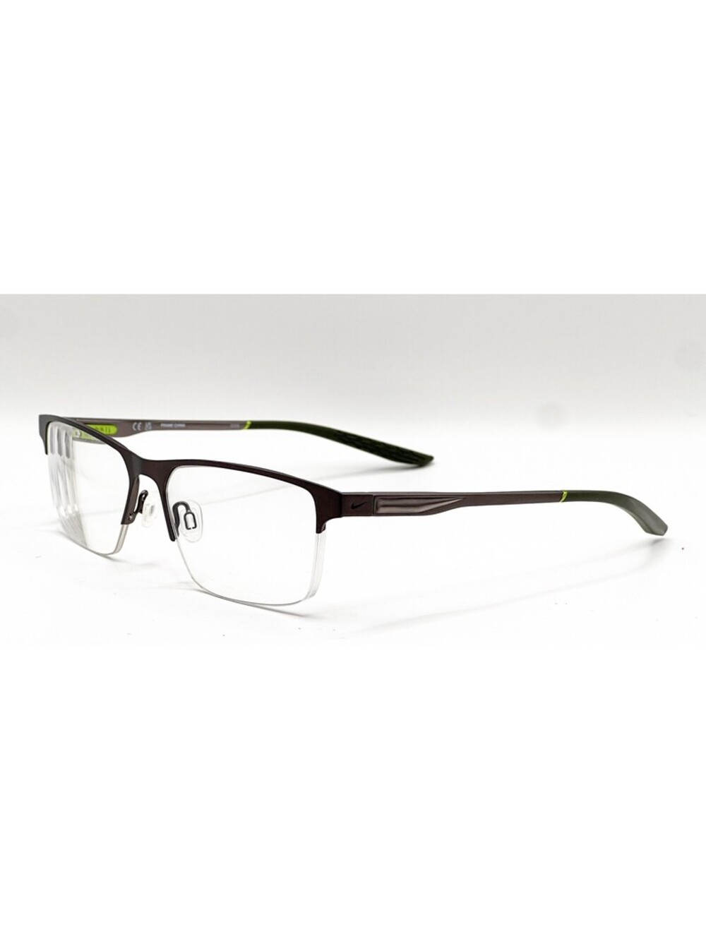 NIKE 8045 076 BRUSHED GUNMETAL/CARGO KHAKI AUTHENTIC EYEGLASSES 57-17